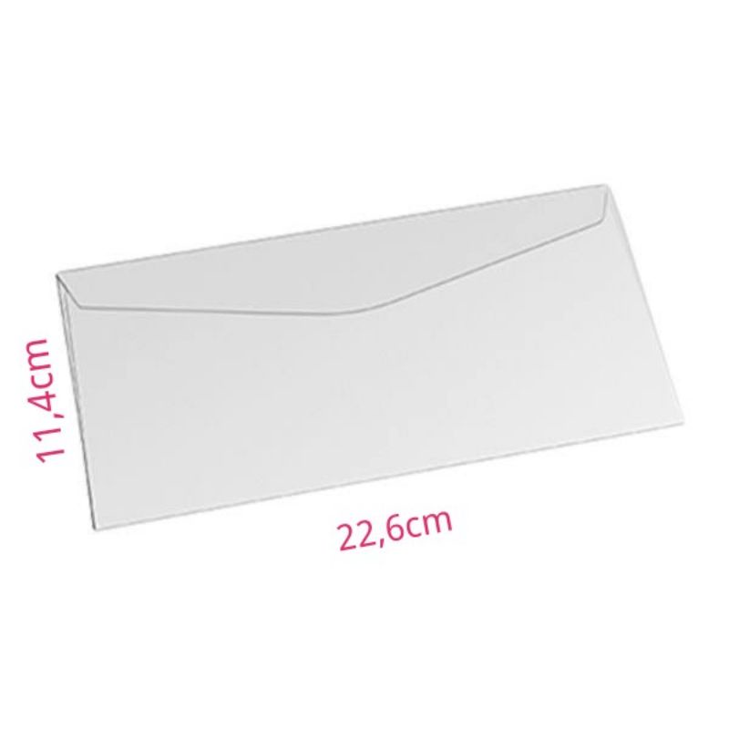 Envelope de Carta Oficio Branco S/ CEP 11,4x22,6cm COF020 pacote c/50 ...