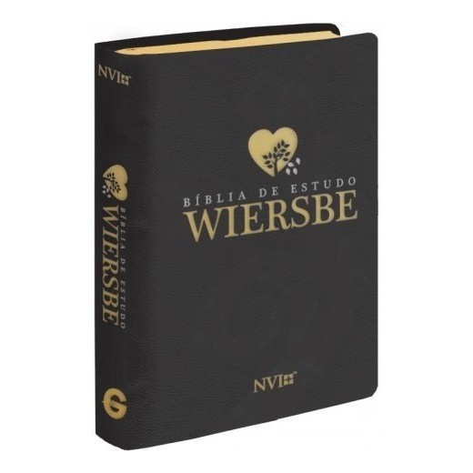 Bíblia De Estudo Wiersbe Grande Luxo Preta | Shopee Brasil