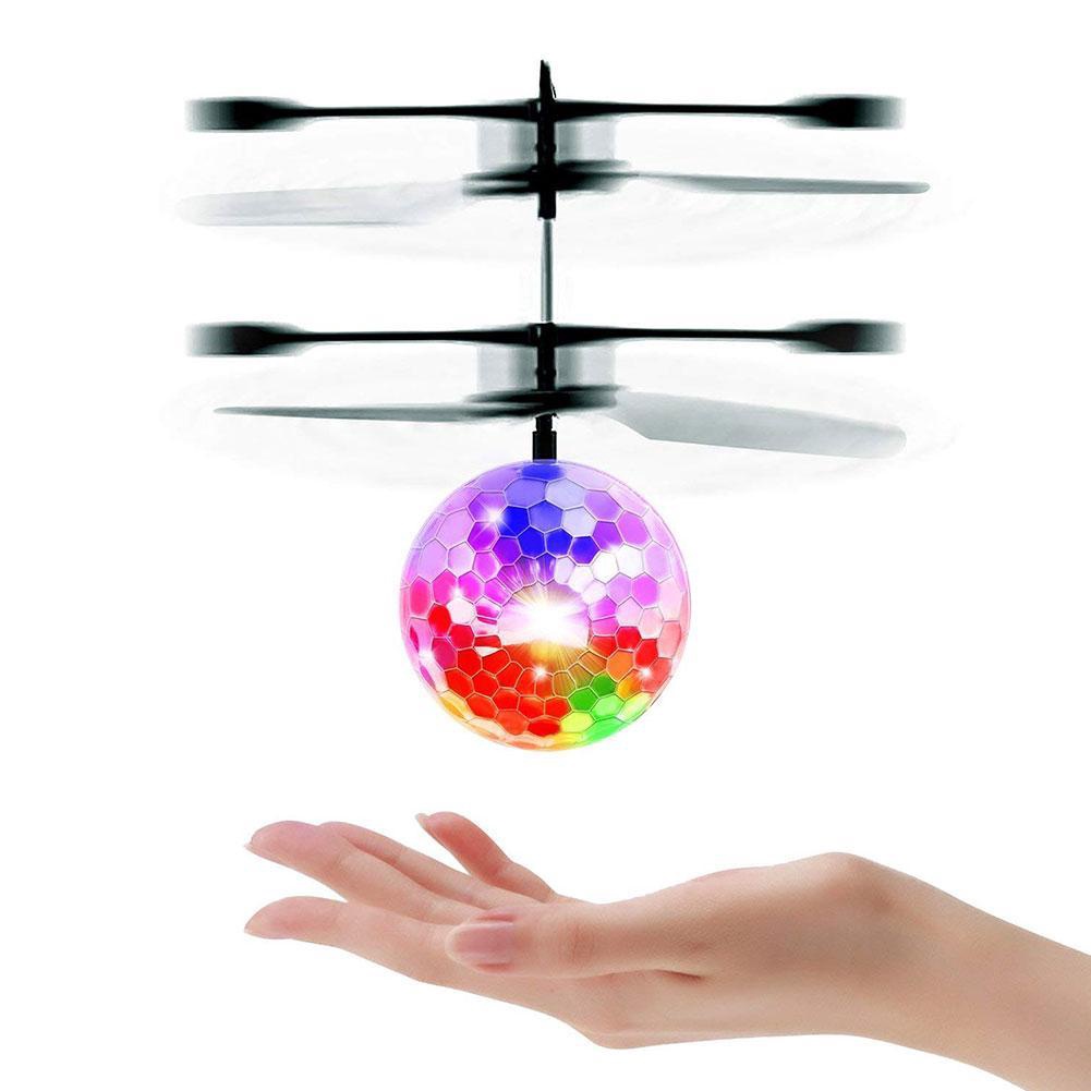 RC Flying Crystal Ball LED Flashing Light Infrared Induction Helicopter Ball