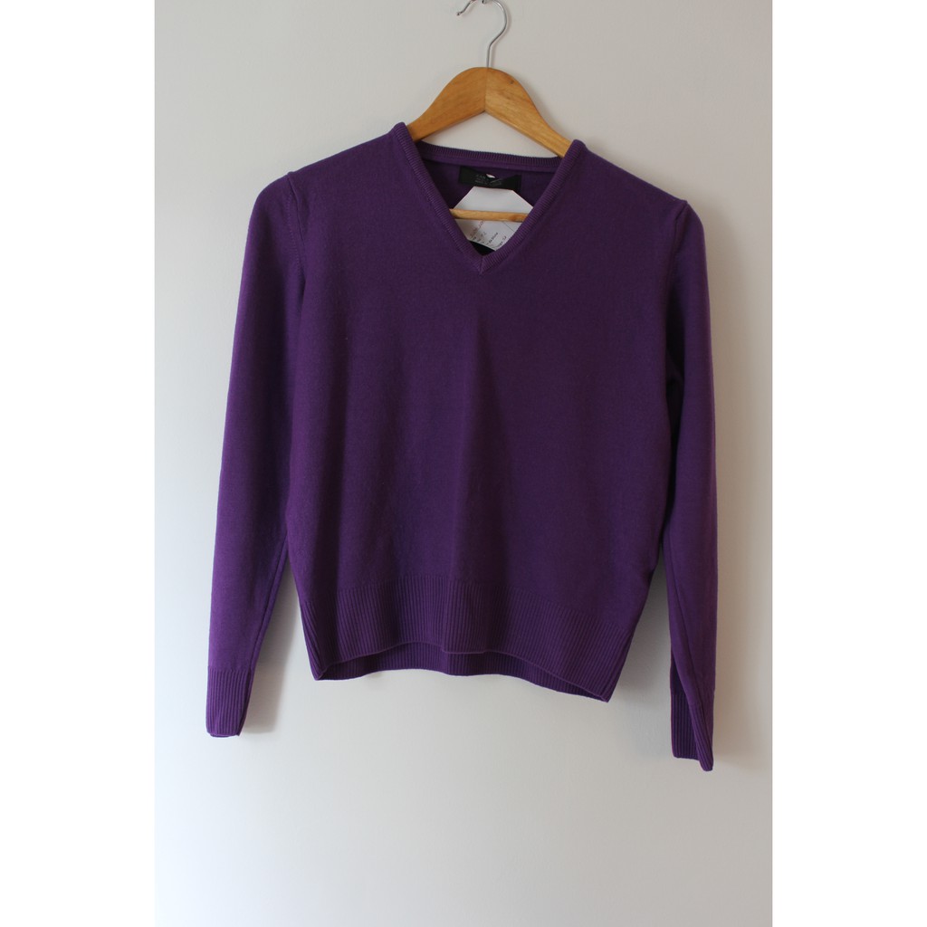 suéter feminino roxo zara perfeitoestado, Brechó