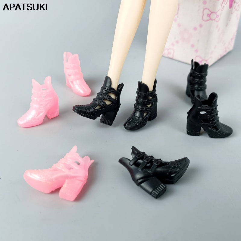 5pairs lot Fashion Doll Shoes For Barbie Dolls Accessories High Heel Sandal Shoes 1 6 BJD Dollhouse Kids DIY Toys