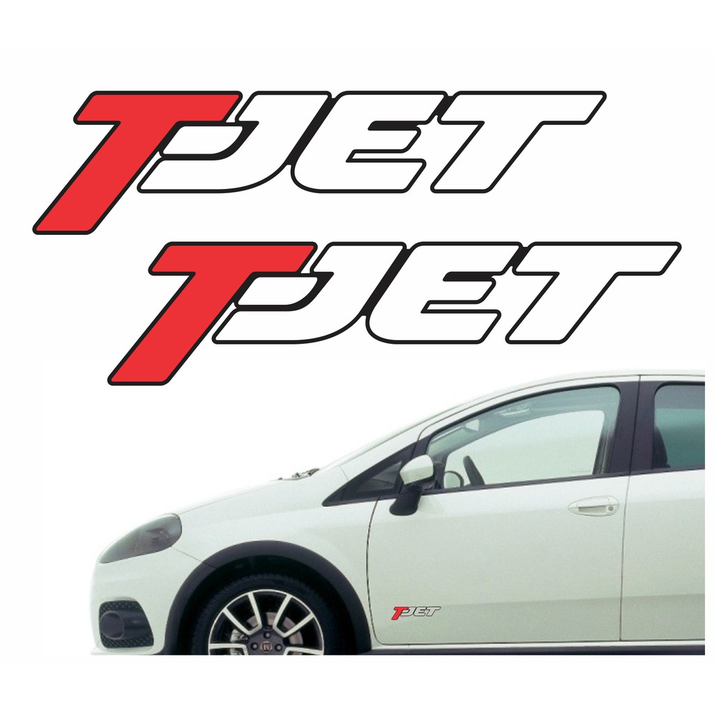 Adesivos Punto Tjet T-jet Faixa Lateral Emblema Kit Par R571