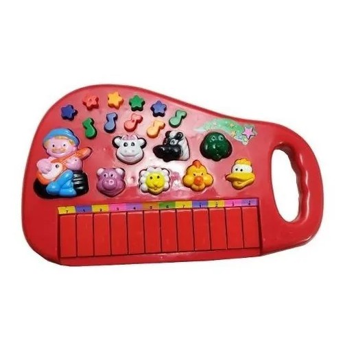 Piano Teclado Musical Bichos Fazendinha Infantil Eletronico