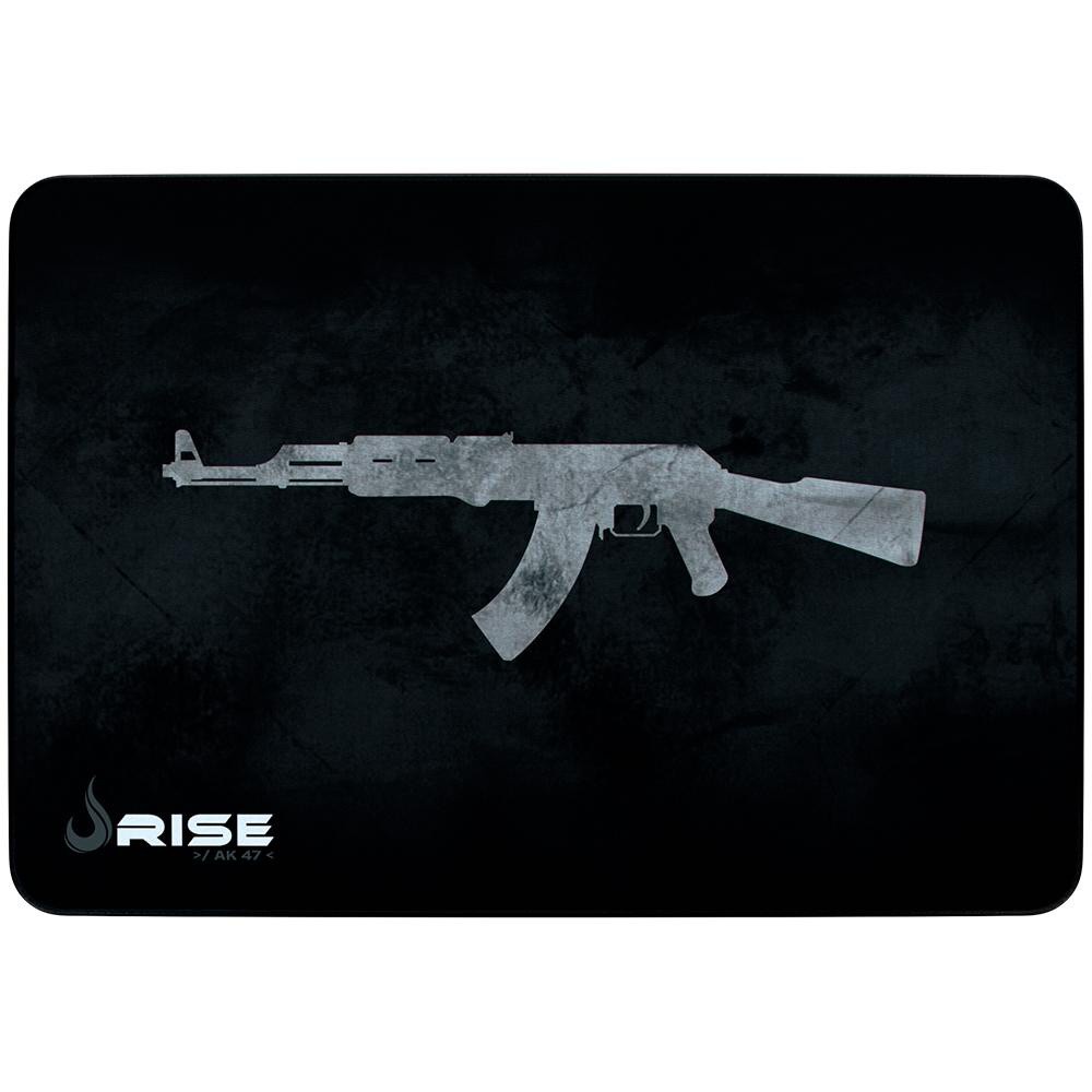 Mouse pad para jogos com arma, pistola e bordas costuradas