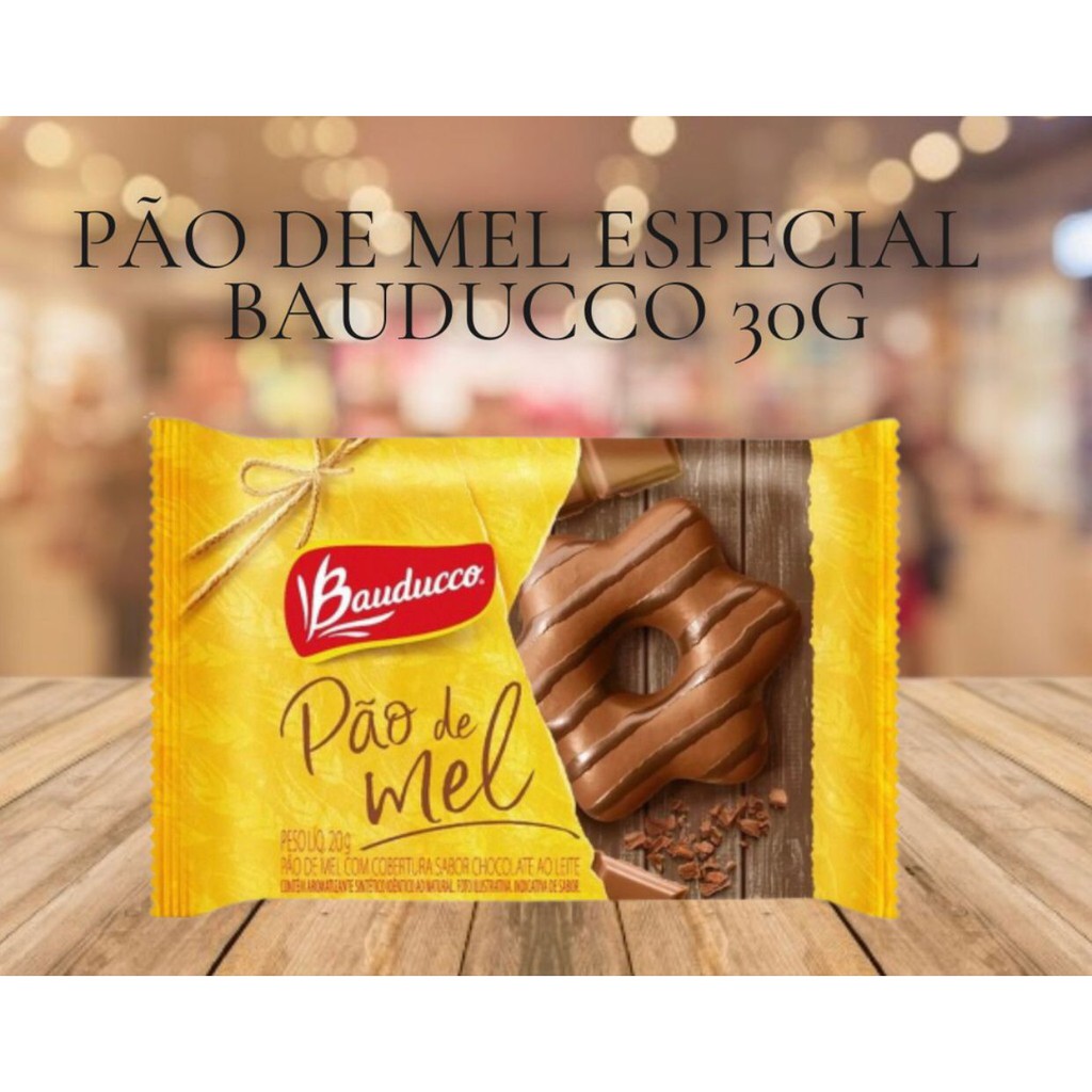 Pão de Mel com Cobertura Sabor Chocolate ao Leite BAUDUCCO 30g