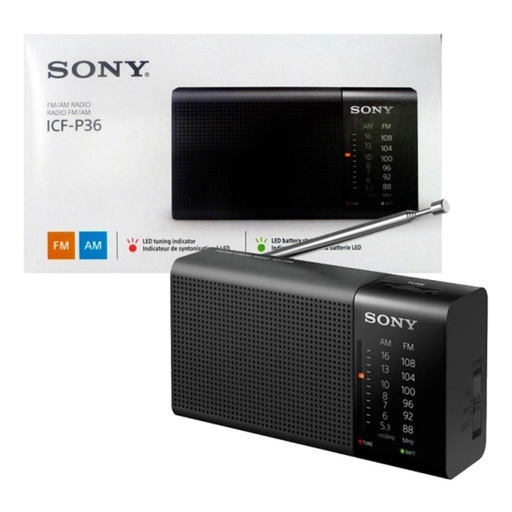 Radio Portatil Original AM/FM Sony ICF-P36