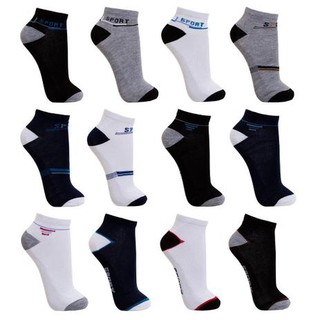 Kit 12 Pares de Meia Adulto Unissex Cano Curto Cores Variadas 40-46
