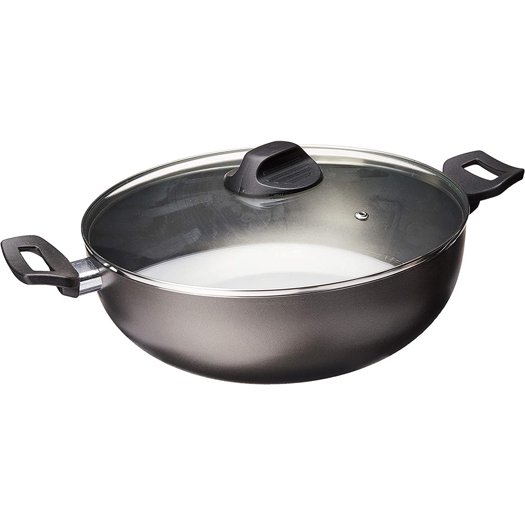 Panela Antiaderente Wok Brinox 4 Litros Tampa Vidro