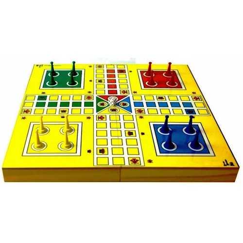 Clas Ohlson - Jogo de ludo de madeira, tabuleiro familiar