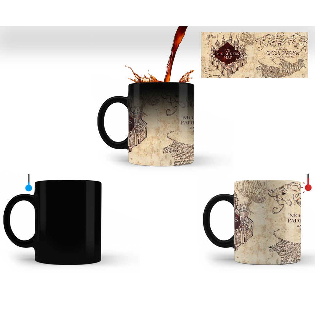 Caneca Mágica Harry Potter Mapa do Maroto Oferta!