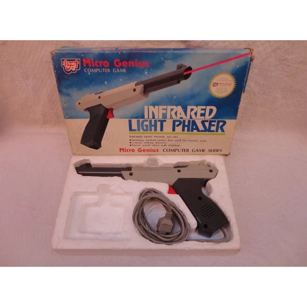 Pistola Light Phaser Na Caixa Para Micro Genius Nes 8 Bit