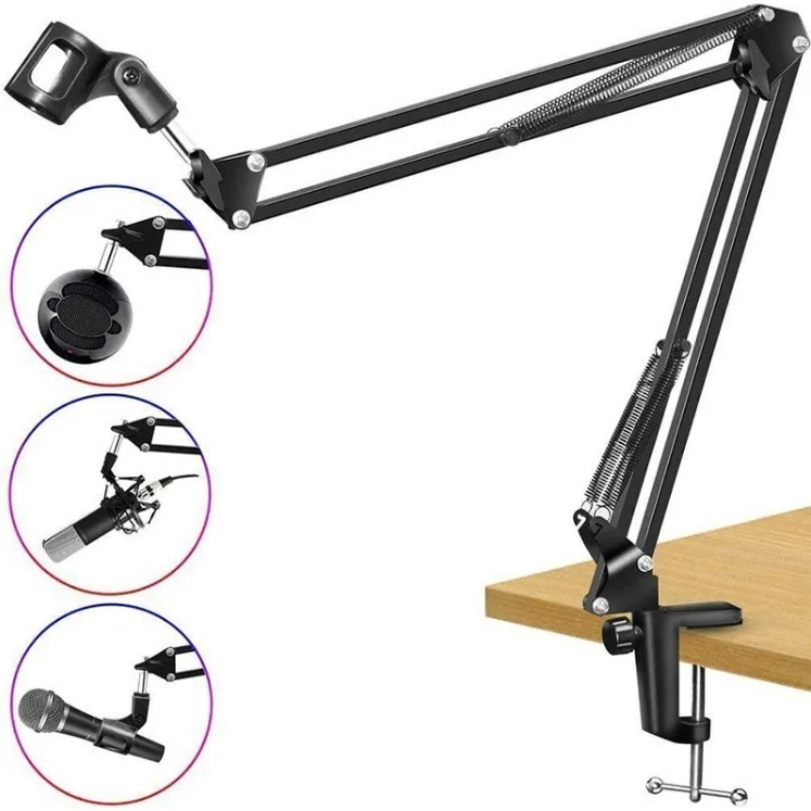 Braço Articulado Suporte De Mesa Para Microfones