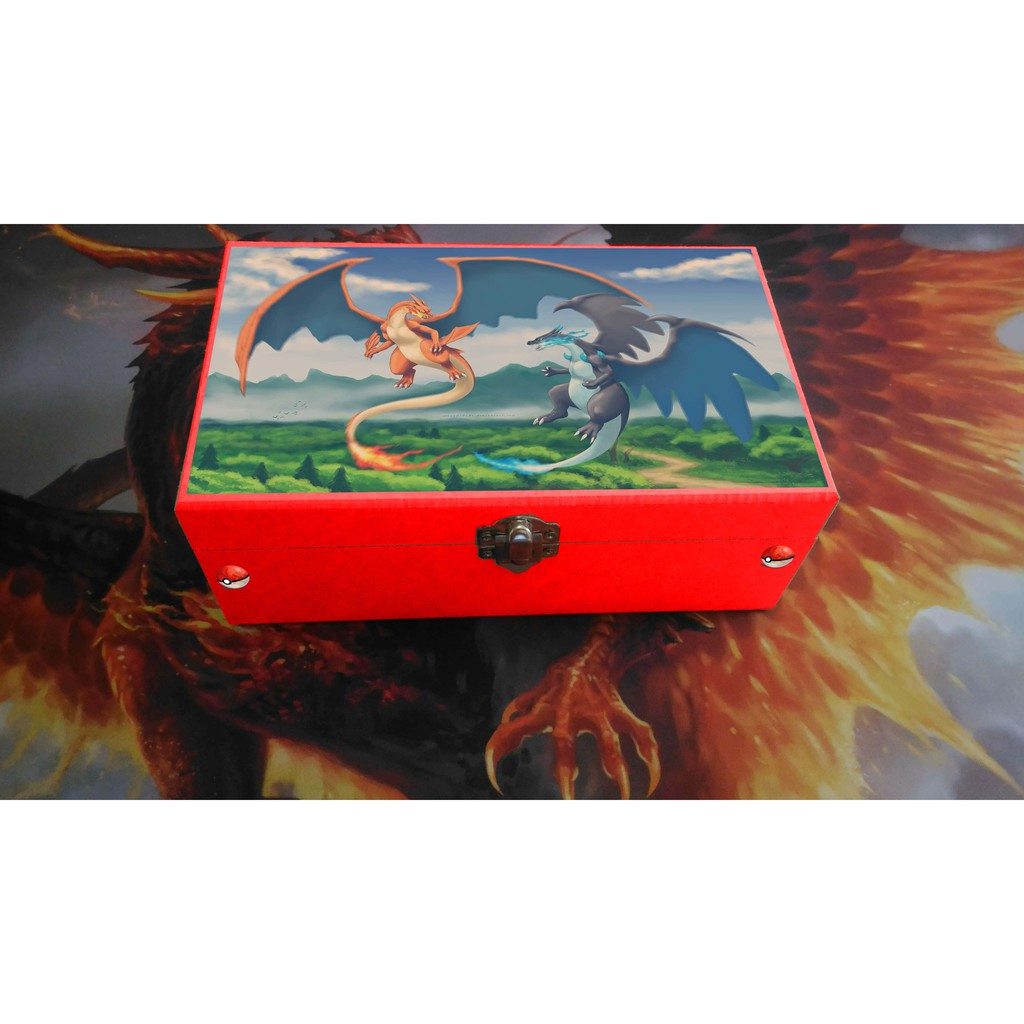 Dual Deck Box Pocket Pokemon Card Game Mdf Personalizado | Shopee Brasil