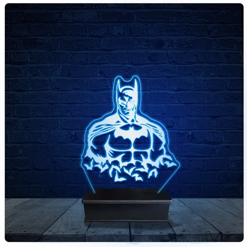 Luminária Led Acrilico Abajur - Batman DC Comics 09
