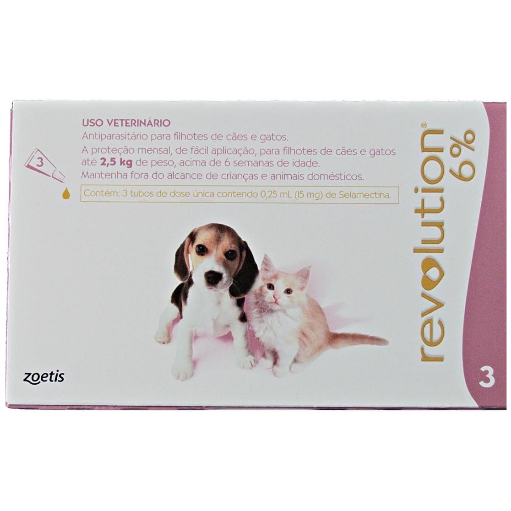 Anti Pulgas Revolution Filhote 15 mg Até 2,5 Kg 3 Pipetas | Shopee Brasil