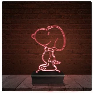 Abajur Luminária Acrílico Led - Snoopy