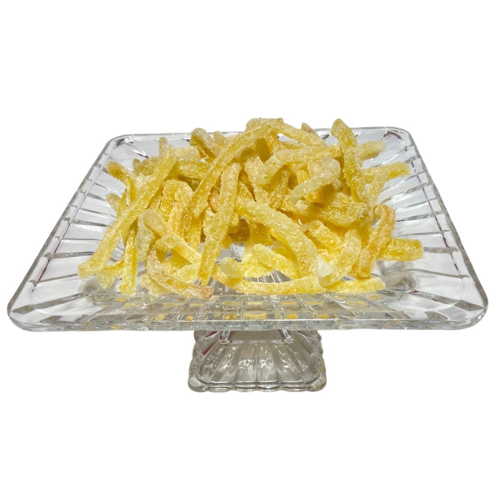 Tiras de Limão Siciliano Cristalizadas (Granel 100g) - Sabor em Grãos -  Produtos Naturais