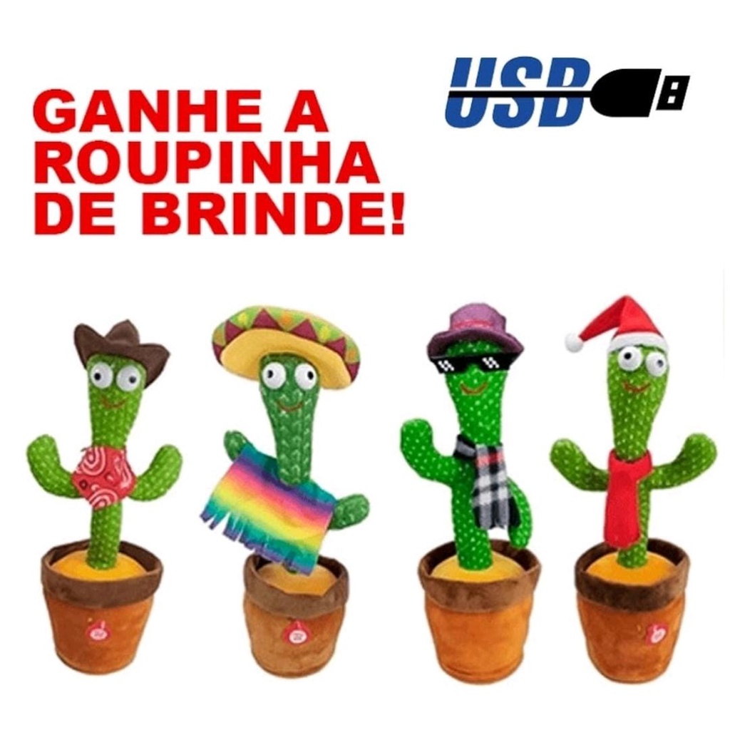 Cacto Dançarino - Recarregamento via USB – FDK Brinquedos Pedagógicos