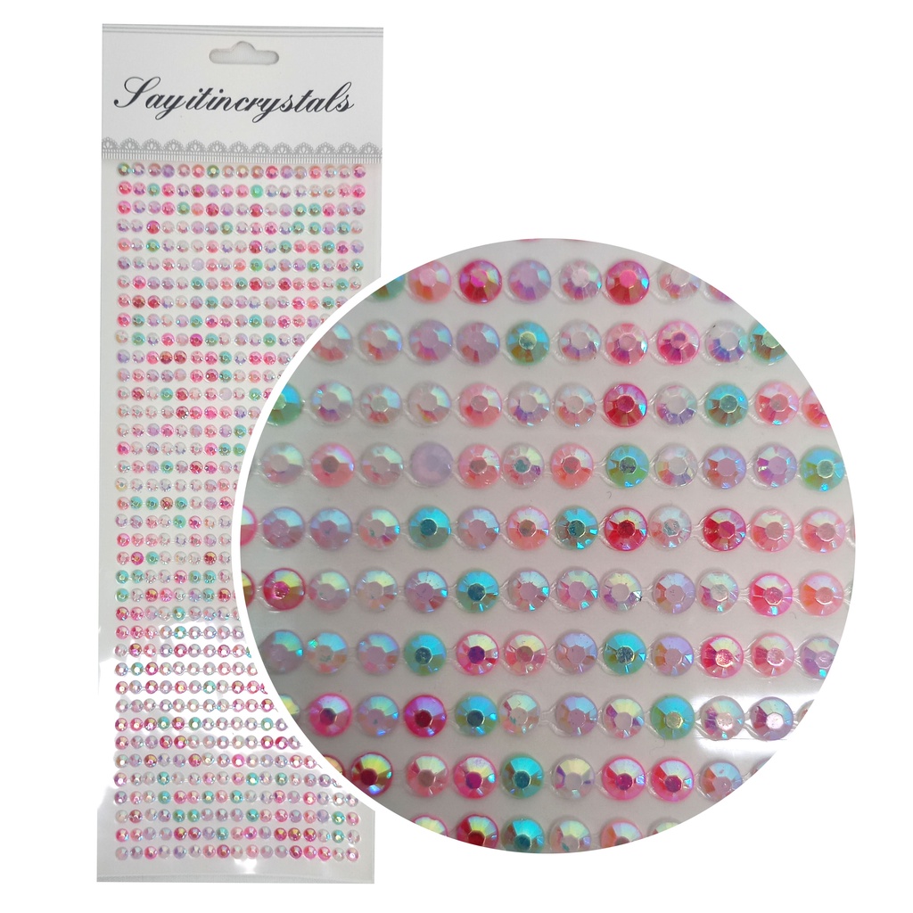 Kit de Cartelas de Strass Auto Adesivas - Decoração | Shopee Brasil