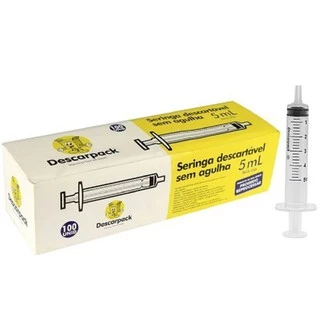 Seringa Descartável 5ml Luer Slip Estéril C/100un - Descarpack