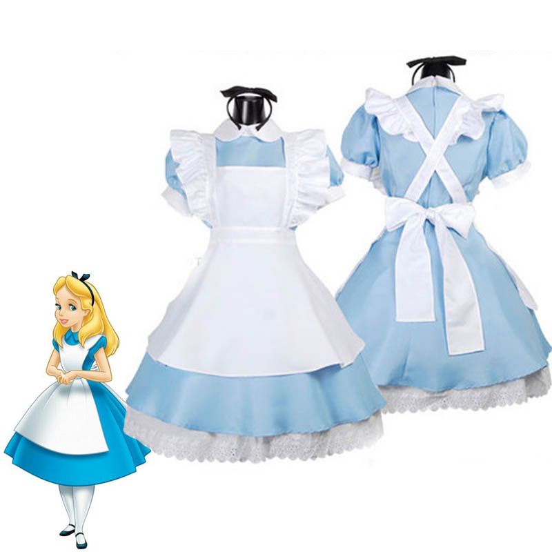 Roupa De Empregada Alice Premium No País Das Maravilhas Com Tecido De ...