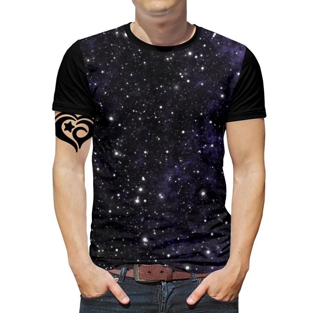 Camiseta Galaxia Masculina Espaco Roupa Blusa Shopee Brasil