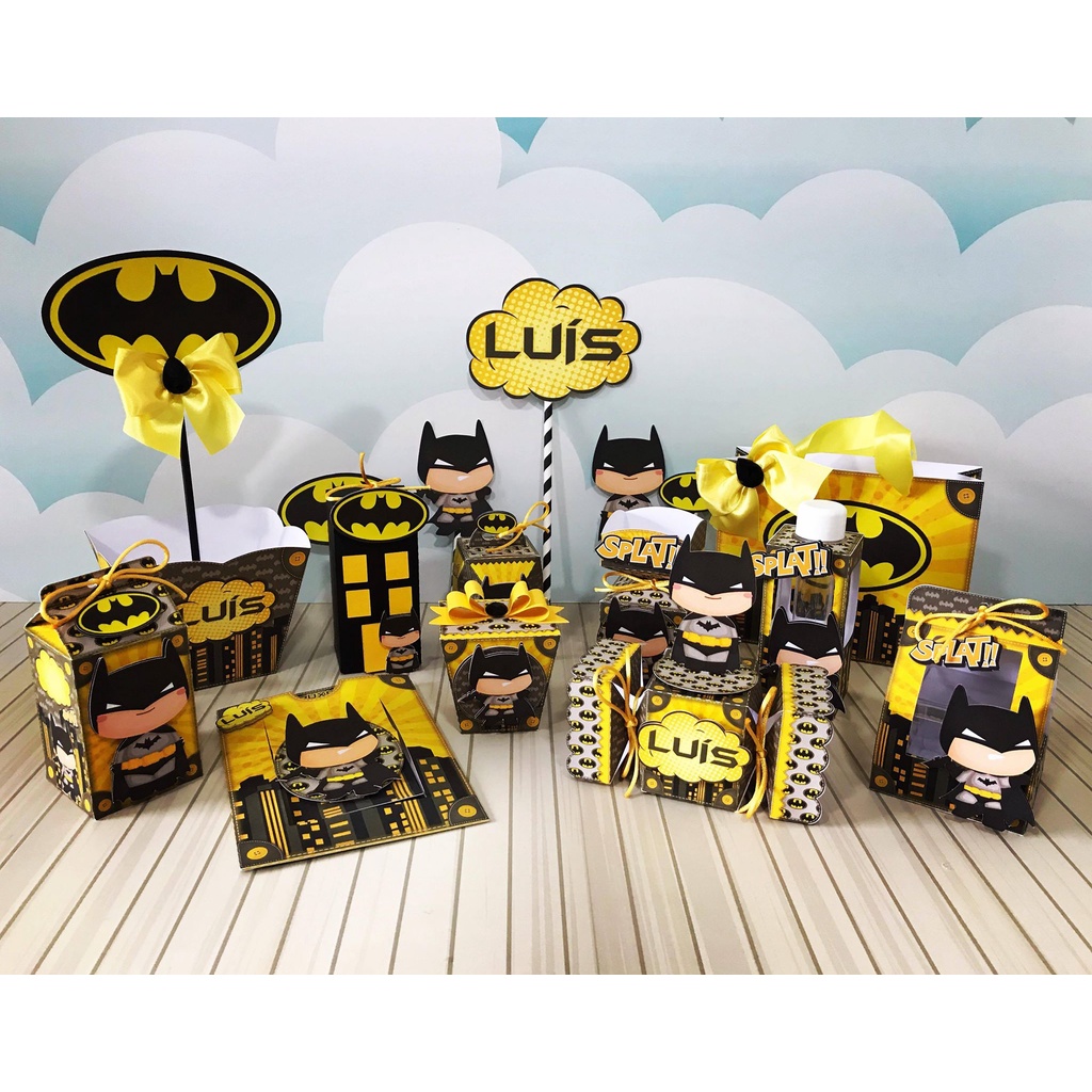 Kit festa lembrancinhas batman personalizados