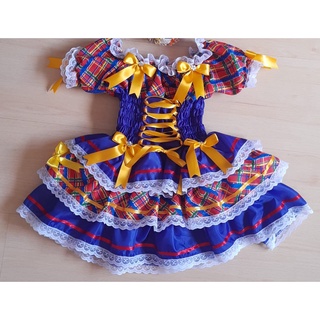 Vestido junino sales infantil mercado livre