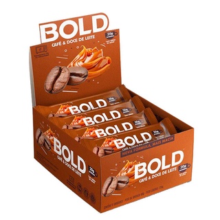 Barra de Proteína Café e Doce de Leite Bold (Cx c/ 12 un de 60g)