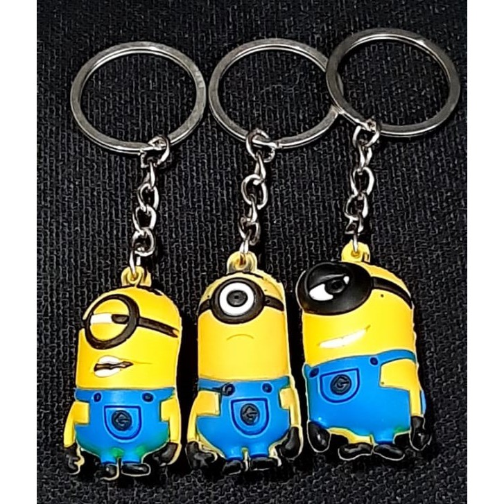 3 Chaveiros Emborrachado dos Minions Meu Malvado Favorito keychain Despicable Me