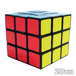Kit 20un Cubo Mágico simples 5x5cm brinquedos