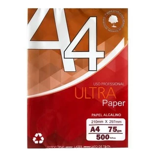 Papel A4 Sulfite 500 Folhas 210m X 297mm Ultra Paper