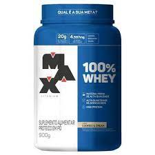 Pote Whey Max Titanium 100% *Baixo Carbo* 900g