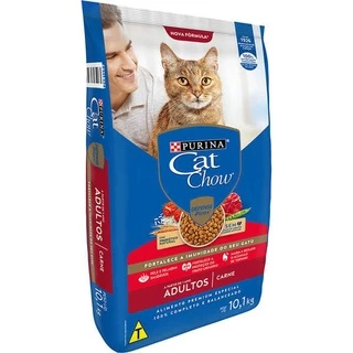 Ração Cat Chow Adultos Defense Plus Carne 10,1kg