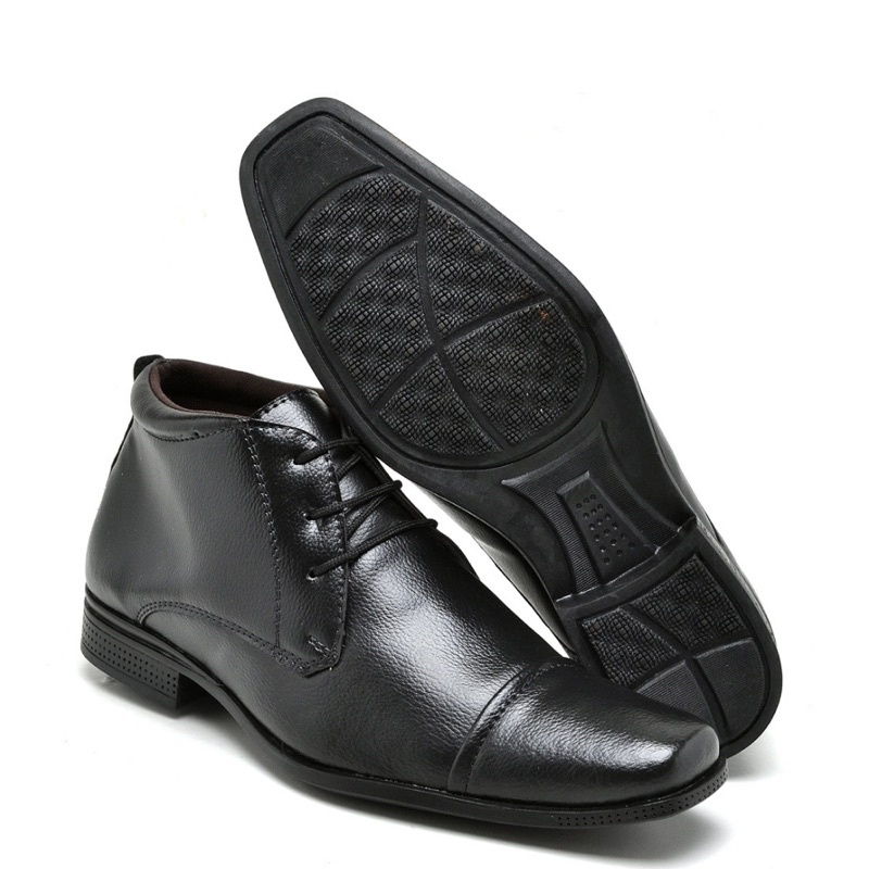 Bota Social Coturno Masculino Casual Cano Médio