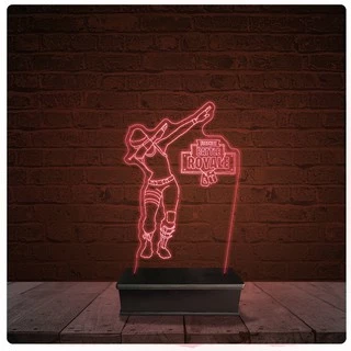 Abajur Luminária Acrílico Led - Fortnite Personagem Jogo 05
