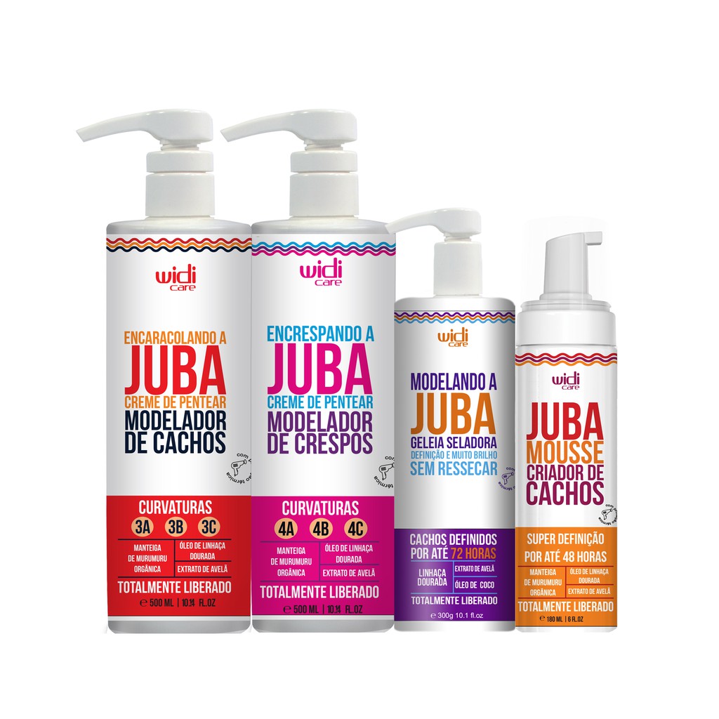Kit Encrespando, Encaracolando, Gelatina, Mousse Juba Widi Care Original Shopee Brasil
