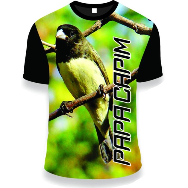 camiseta Papa capim coleiro baiano ave pássaro criatório estampada.