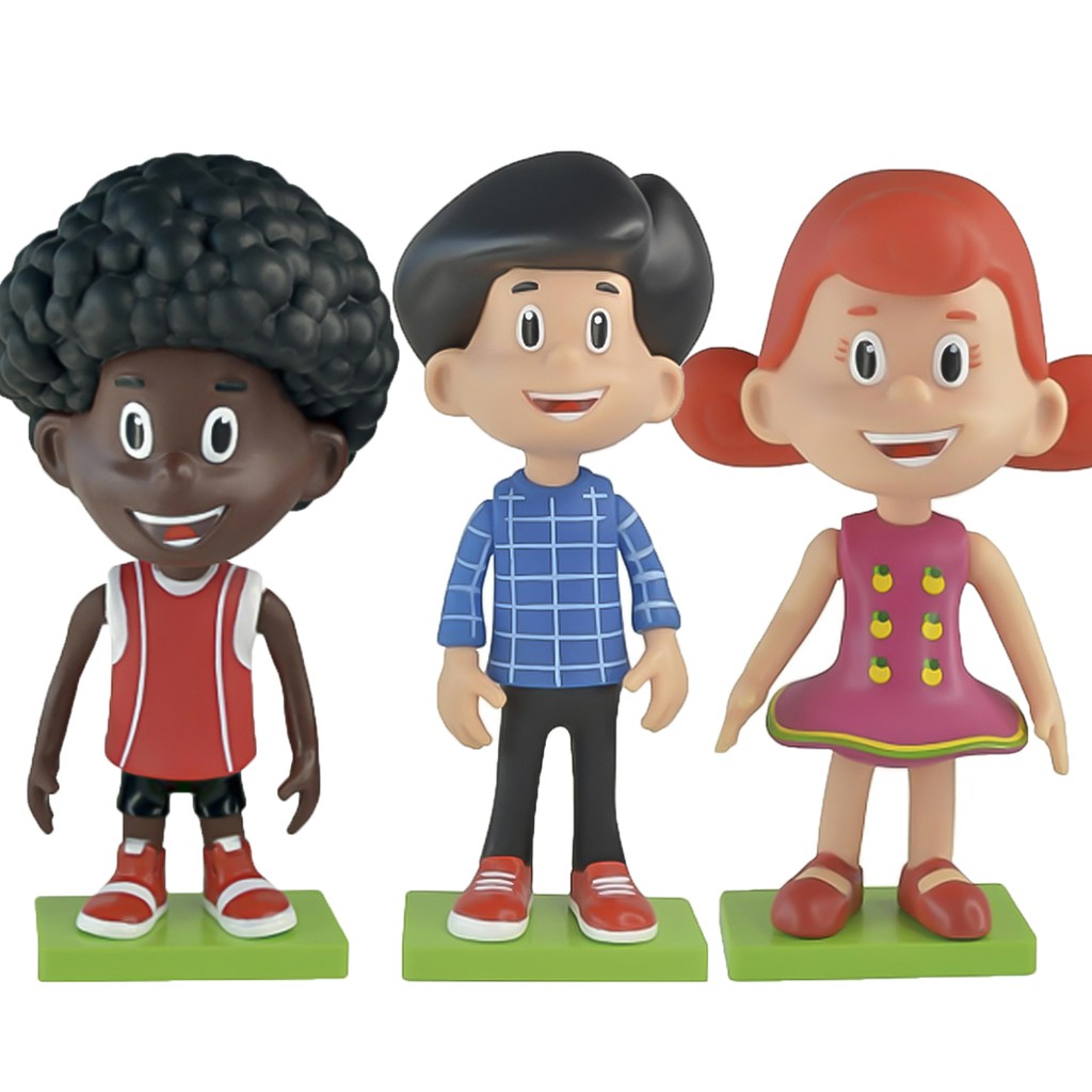 Bonecos 3 Três Palavrinhas Vinil Infantil Líder Brinquedos | Shopee Brasil