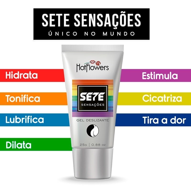 Gel Anestésico Para Sexo Anal Deslizante Sete Sensações Lubrificante Hidratante Desensibilizante 9867