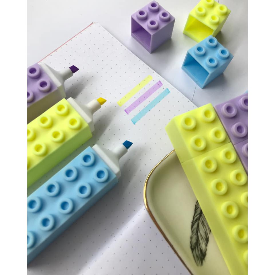 Kit Marca-texto Lego Tons Pastéis | Papelaria | Shopee Brasil