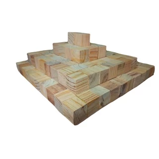Cubos Madeira Artesanato 3cm X 3cm Pinus Lixado 100 Peças