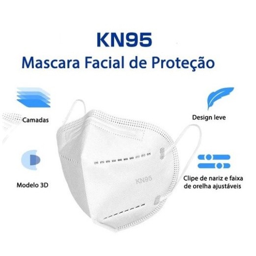 RWX VEST Kit 30 UNIDADES MÁSCARA KN95 5 CAMADAS PROTEÇÃO KIT NON MEDIC
