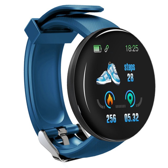 Smartwatch D18 com Esportivo IP65 à prova d'água IP65 rastreador de fitness para deficientes IP67 Android/iOS_voghion.com