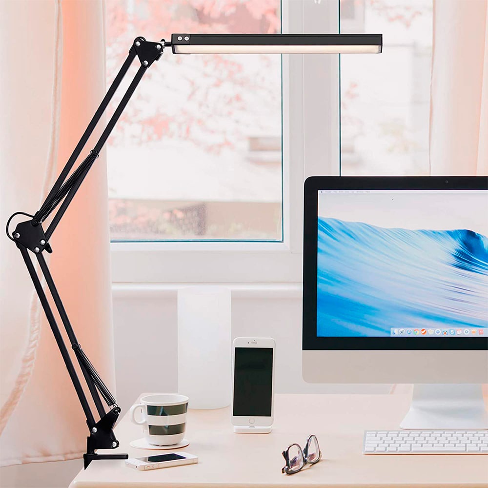 Luminária de Mesa LED Articulada com Clip | Shopee Brasil