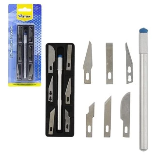 Estilete De Precisão Bisturi Artesanato Modelismo 6 Laminas