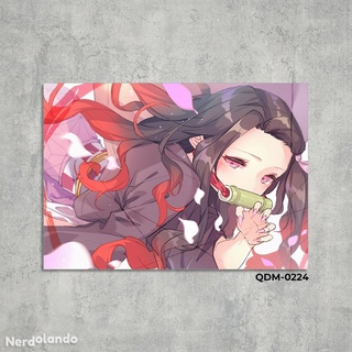 Quadro Decoração Mdf Demon Slayer Kamado Nezuko Forma Oni