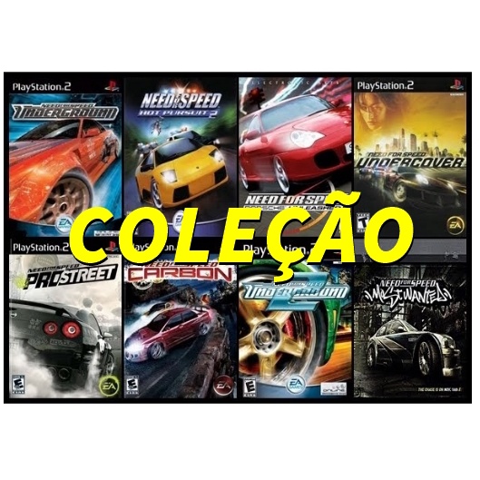 Need for Speed coleção 7 jogos PS2 patch | Shopee Brasil