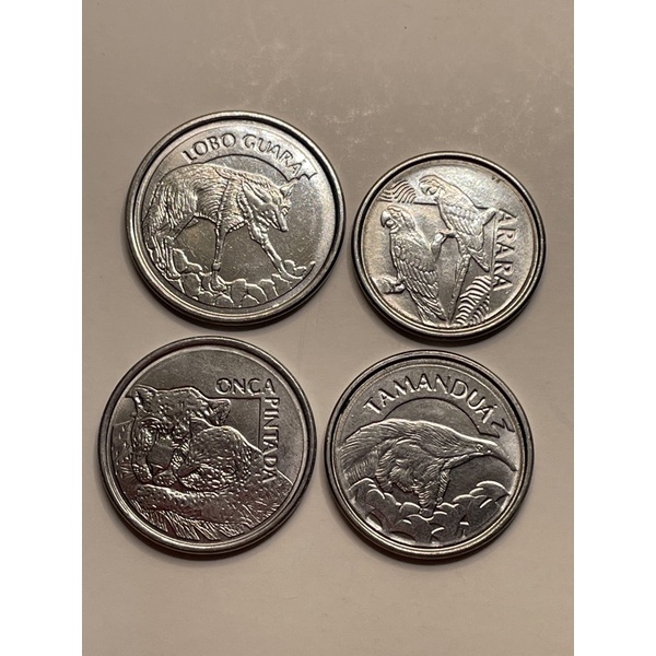 série completa de moedas cruzeiros reais, fauna