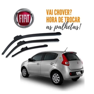 Kit Palheta Limpador De Parabrisa Dianteiro + traseiro Novo Fiat Palio 2012 2013 2014 2015 2016